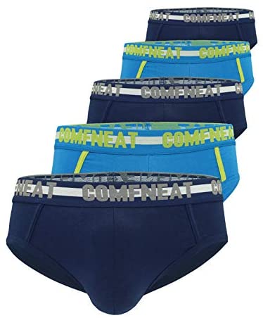Men's 5-Pack Briefs Cotton Spandex Stretchy Ultra Soft Comfy Underwear