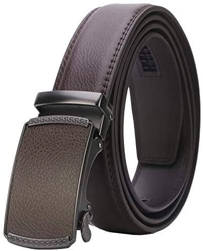 Lavemi Men's Real Leather Ratchet Dress Belt with Automatic Buckle,Elegant Gift Box