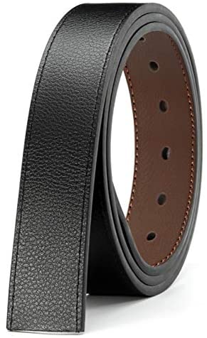 CHAOREN Leather Belt Strap Without Buckle, Reversible Belt Replacement 1-1/8", 1-3/8" Wide