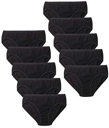 Women's 10-Pack Bikinis Cotton Panties Soft Stretchy Underwear