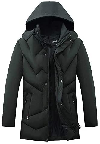 Men's Insulated Long Thickened Removable Hooded Puffer Jackets