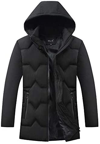 Men's Insulated Long Thickened Removable Hooded Puffer Jackets