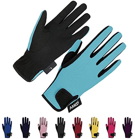 Kids Horse Riding Gloves Breathable Sport Mitts