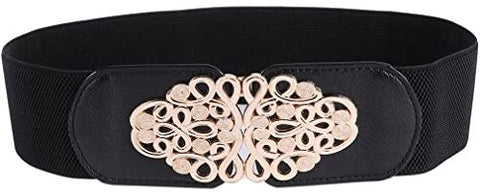 Beltox Womens 2.36" Wide Belt Elastic Stretch Cinch Waistband Lady Cummerband