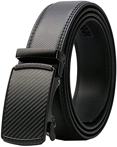 Lavemi Men's Real Leather Ratchet Dress Belt with Automatic Buckle,Elegant Gift Box