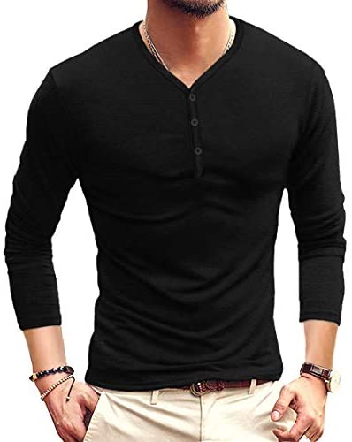 Mens Casual Slim Fit Basic  Short/Long Sleeve Cotton T-Shirt