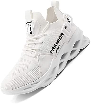 QZHIHE Men’s Blade Shoes Casual Running Walking Shoes Mesh Breathable Gym Shoes Slip on Jogging Sneakers