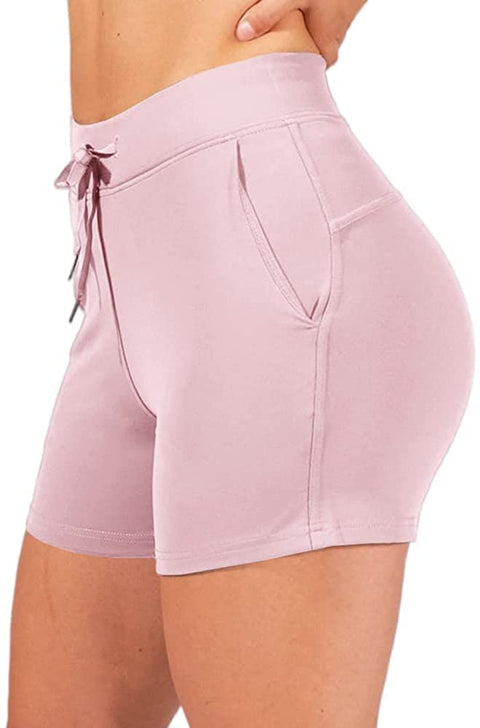 Womens Stretch Running Workout Yoga Shorts Slim Athletic Summer Dolphin Shorts with Pockets