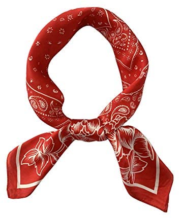 FONYVE Satin Silk Square Scarfs for Women Hair Scarves and Wraps Headscarf for Sleeping 27.5 × 27.5 inches