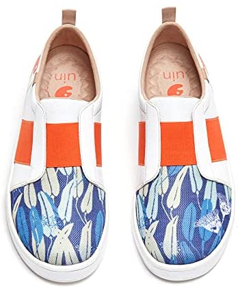UIN Men's Fashion Sneakers Lightweight Walking Casual Loafers Slip Ons Art Painted Athletic Travel Skate Shoes Cordoba Modern Art