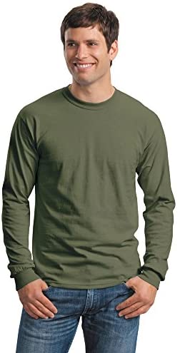 Gildan Ultra Cotton 6 oz. Long-Sleeve T-Shirt (G240) MILITARY GREEN