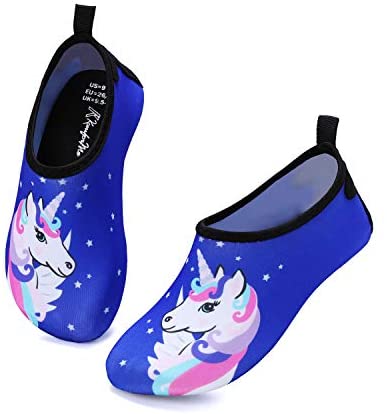 mysoft Kids Water Shoes Quick Dry Non-Slip Toddler Water Skin Barefoot Sports Swimming Beach Pool Shoes for Boys & Girls