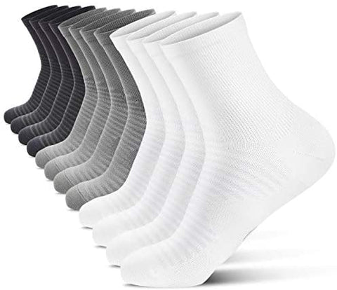 Running Ankle Socks for Men and Women (6 Pairs), Quarter Athletic Socks for Running, Cycling, Golf, Work