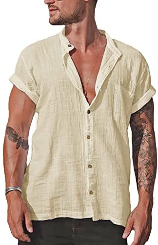 Men's Loose Fit Linen Shirt