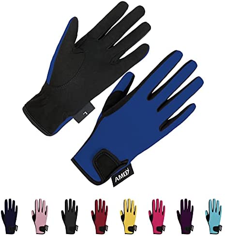 Kids Horse Riding Gloves Breathable Sport Mitts