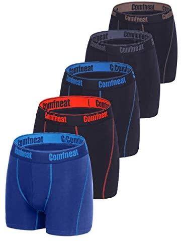 Men's 3 or 5-Pack Boxer Briefs Bamboo Rayon Ultra Soft Comfy Underwear no Fly