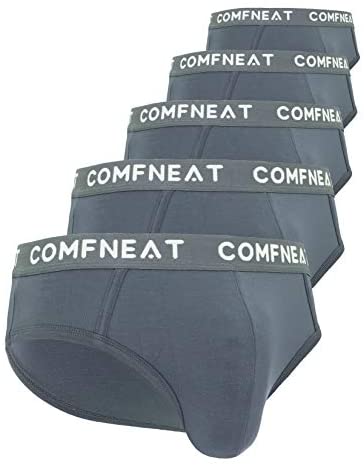 Men's 5-Pack Briefs Bamboo Rayon Stretchy Ultra Soft Comfy Underwear
