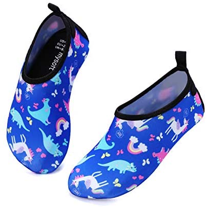 mysoft Kids Water Shoes Quick Dry Non-Slip Toddler Water Skin Barefoot Sports Swimming Beach Pool Shoes for Boys & Girls