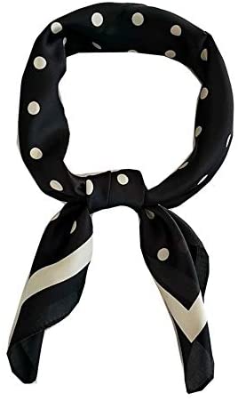 FONYVE Silk Feeling Scarf Medium Square Satin Head Scarf for Women 27.5 × 27.5 inches