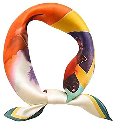 100% Real Mulberry Silk Scarf -21'' x 21''