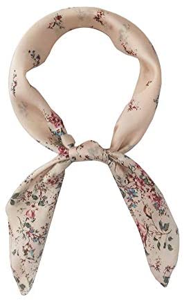 FONYVE Silk Feeling Scarf Medium Square Satin Head Scarf for Women 27.5 × 27.5 inches