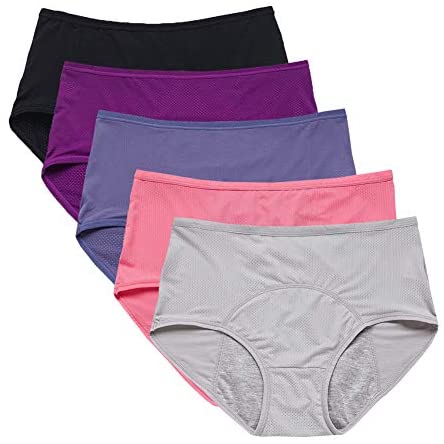 YOYI FASHION Women Mesh Holes Breathable Leakproof Period Panties Mulit Pack US Size XXS-4XL/11