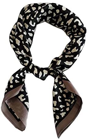 FONYVE Silk Feeling Scarf Medium Square Satin Head Scarf for Women 27.5 × 27.5 inches