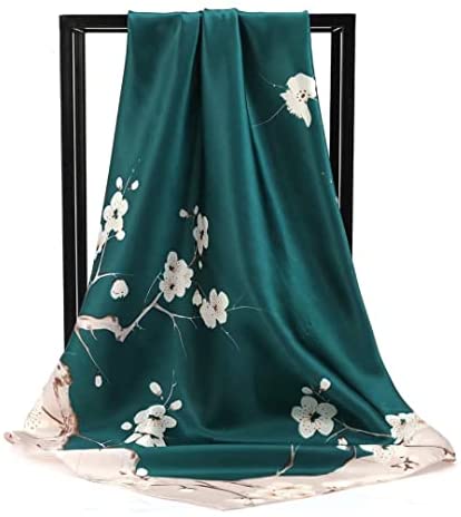 35” Satin Scarf Large Square Hair Scarves