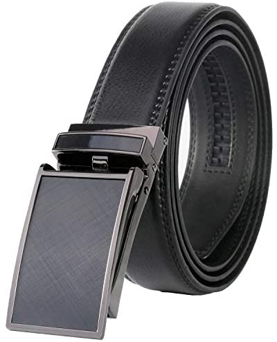 Lavemi Men's Real Leather Ratchet Dress Belt with Automatic Buckle,Elegant Gift Box
