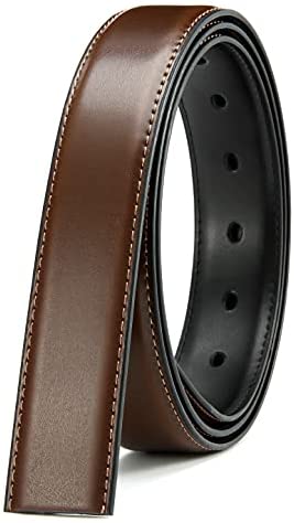 CHAOREN Leather Belt Strap Without Buckle, Reversible Belt Replacement 1-1/8", 1-3/8" Wide