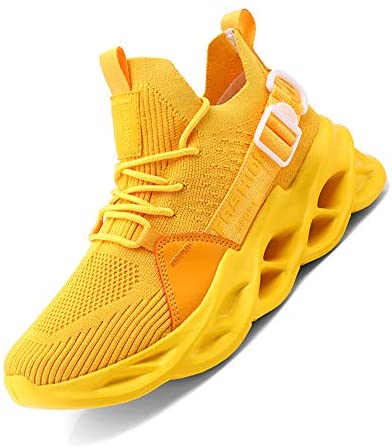 QZHIHE Men’s Blade Shoes Casual Running Walking Shoes Mesh Breathable Gym Shoes Slip on Jogging Sneakers