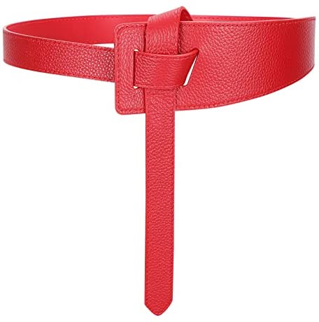 XZQTIVE Women's Genuine Leather Waist Belt for Jeans Jumpsuit Coat Fashion Tie a Knot Leather Belt Dress Belt