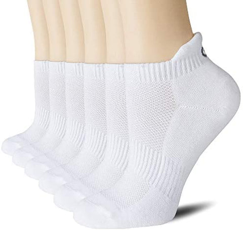 CelerSport Ankle Athletic Running Socks Low Cut Sports Tab Socks for Men and Women (6 Pairs)