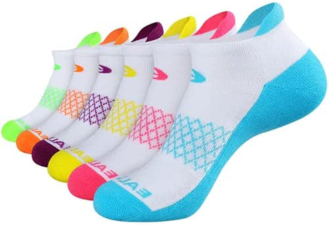 Womens Ankle Socks 6 Pairs Running Athletic Cushioned Sole Socks With Tab