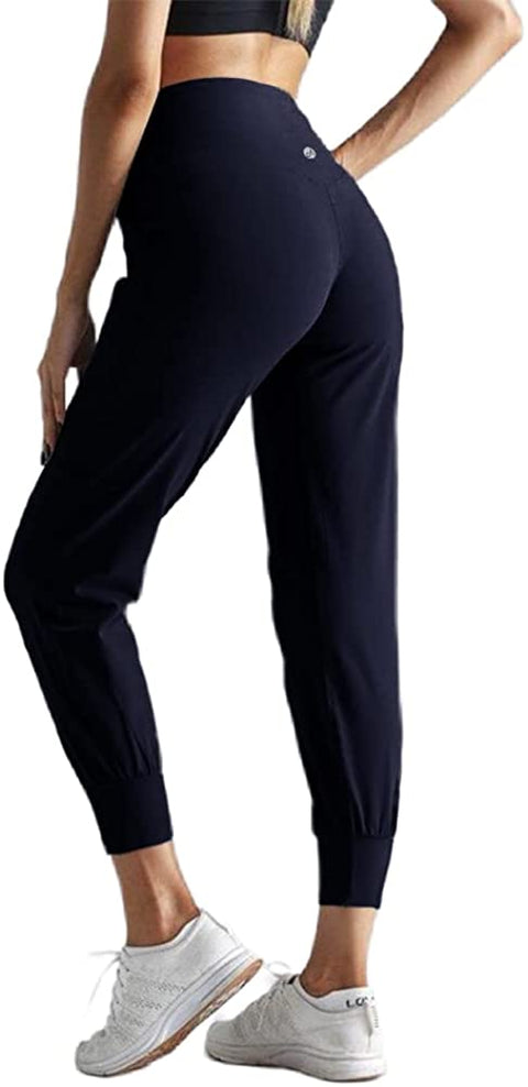 Womens High Waisted Joggers with Pockets Tummy Control Yoga Pants Athletic Workout Running Pants