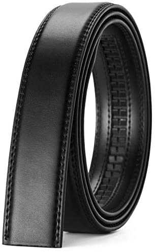 CHAOREN Ratchet Belt Strap Only 1 1/8”, Replacement Leather Belt 1.25" without Buckle
