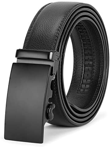 Men's Sliding Dress Belt Fashion Brown Leather Belt For Jean Rathet Leather Belts for Men