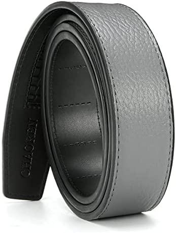 CHAOREN Ratchet Belt Replacement Strap 1 3/8”, Genuine Leather Belt Casual for 40MM Slide Click Buckle