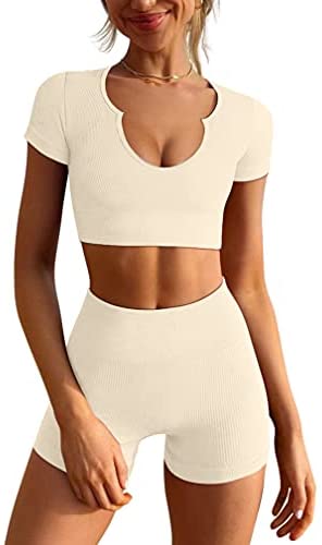 Women's  High Waist Sports Shorts Sets