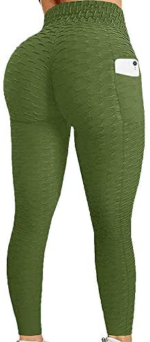 Karlywindow Women's Butt Lifting Legging High Waist Yoga Pants Capri Tummy Control Scrunch Booty Legging Tights