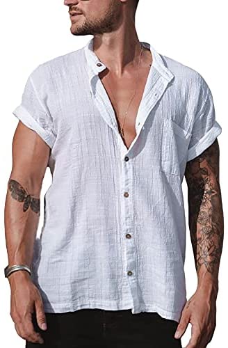 Men's Loose Fit Linen Shirt