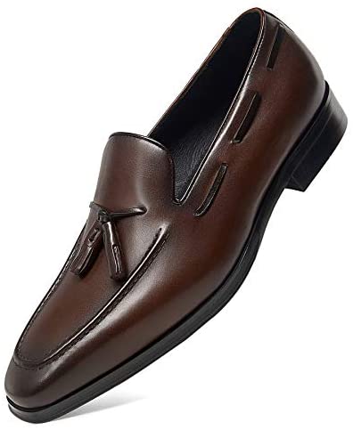 ALIPASINM Men's Dress Shoes Slip-On Loafers Leather Formal Shoes for Men
