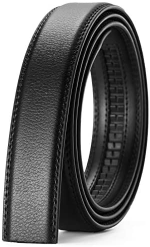 CHAOREN Ratchet Belt Strap Only 1 1/8”, Replacement Leather Belt 1.25" without Buckle