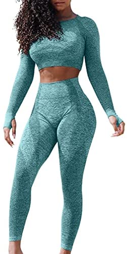 Women's Seamless Yoga 2 Piece Workout Outfits