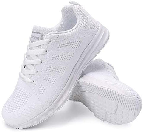 FUDYNMALC Walking Shoes for Women Lace Up Casual Comfort Non Slip Lightweight Breathable Mesh Athletic Sneakers Fashion Tennis Sport Running Shoes