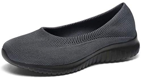 konhill Women's Tennis Walking Shoes Breathable Casual Work Slip-on Sneakers