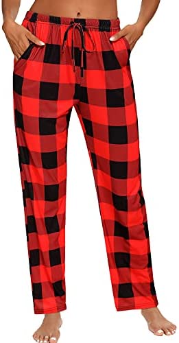 Pajama Pants for Women High Waist Yoga Pants Drawstring Palazzo Lounge Pants Wide Leg Sleep Bottoms S-XXL