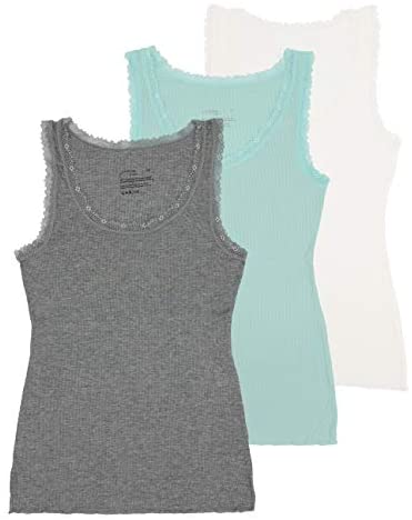 Women's Lace Tank Camisole Super Soft Slim-Fit Undershirt 3-Pack