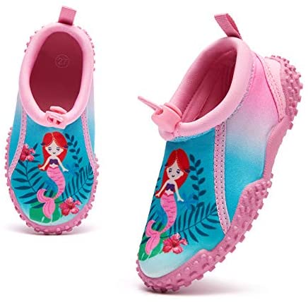 mysoft Kids Beach Water Shoes Non-Slip Quick Dry Barefoot Swim Shoes Aqua Socks for Boys and Girls Toddler Little Big Kid