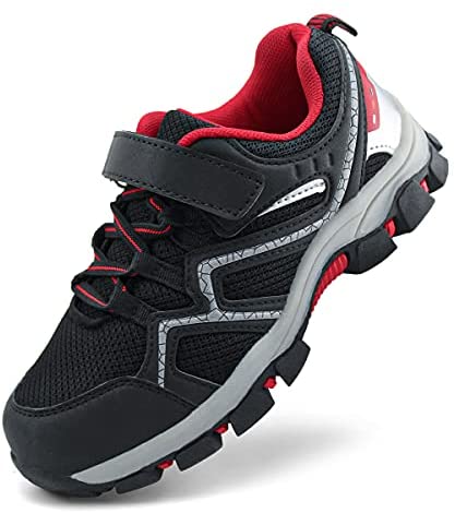 brooman Kids Outdoor Trail Hiking Shoes Boys Girls Running Shoes Sports Sneakers